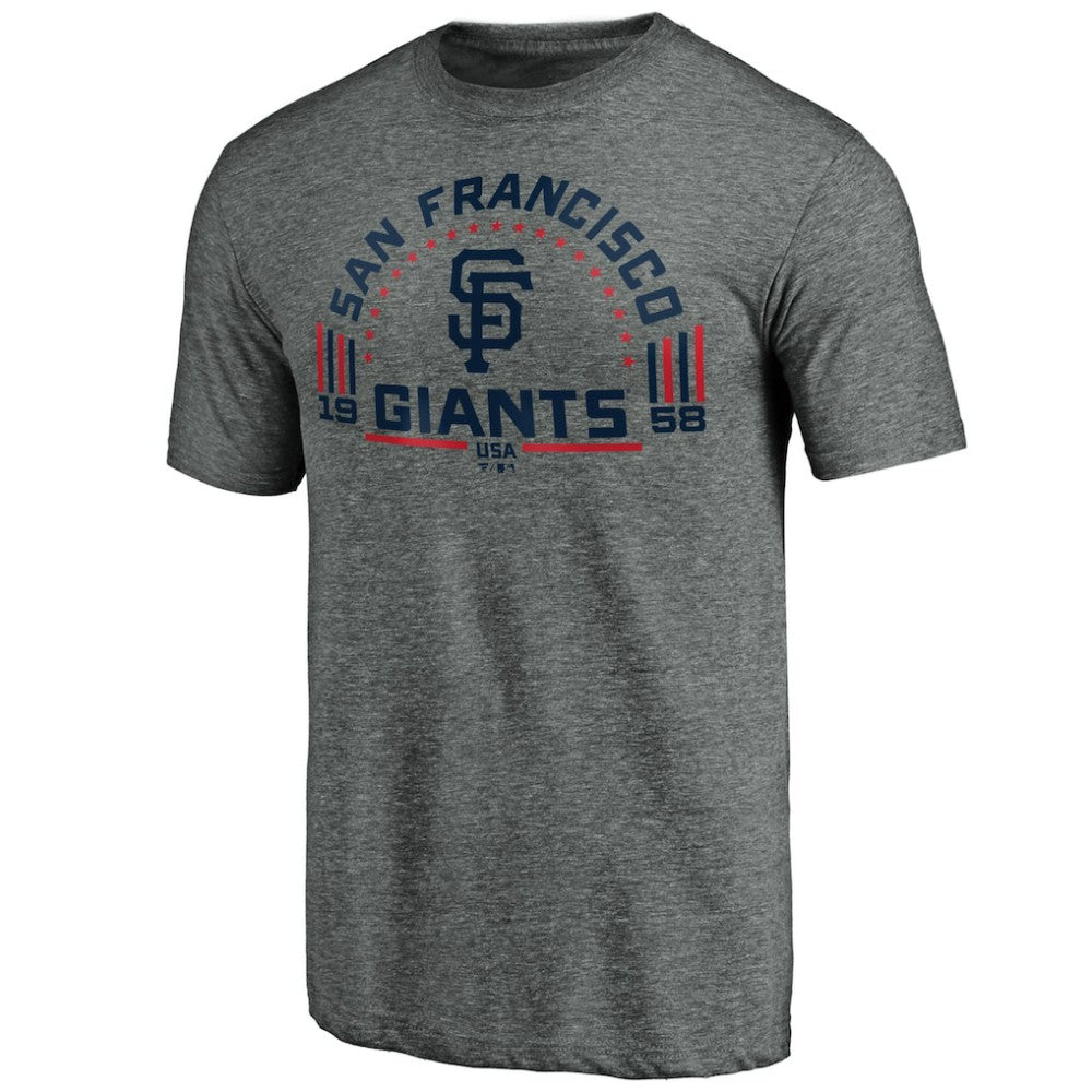 San Francisco Giants Team Freedom Tri-Blend T-Shirt Gray