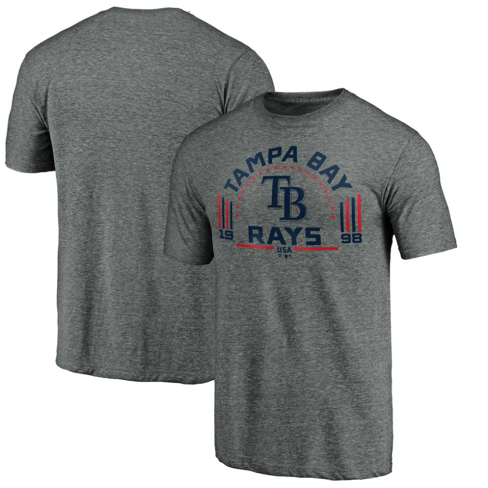 Tampa Bay Rays Team Freedom Tri-Blend T-Shirt Gray