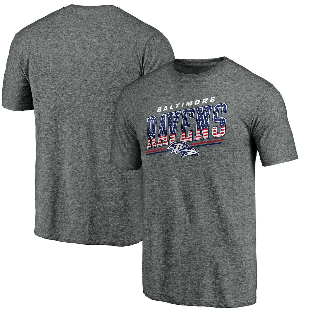 Baltimore Ravens Team Freedom Tri-Blend T-Shirt - Gray on sale