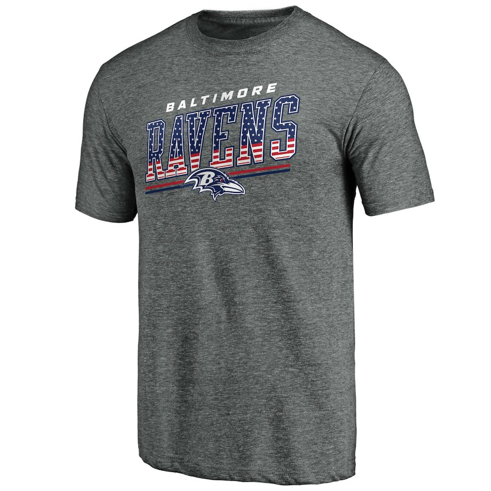 Baltimore Ravens Team Freedom Tri-Blend T-Shirt - Gray on sale