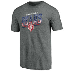 Chicago Bears Team Freedom Tri-Blend T-Shirt - Gray online