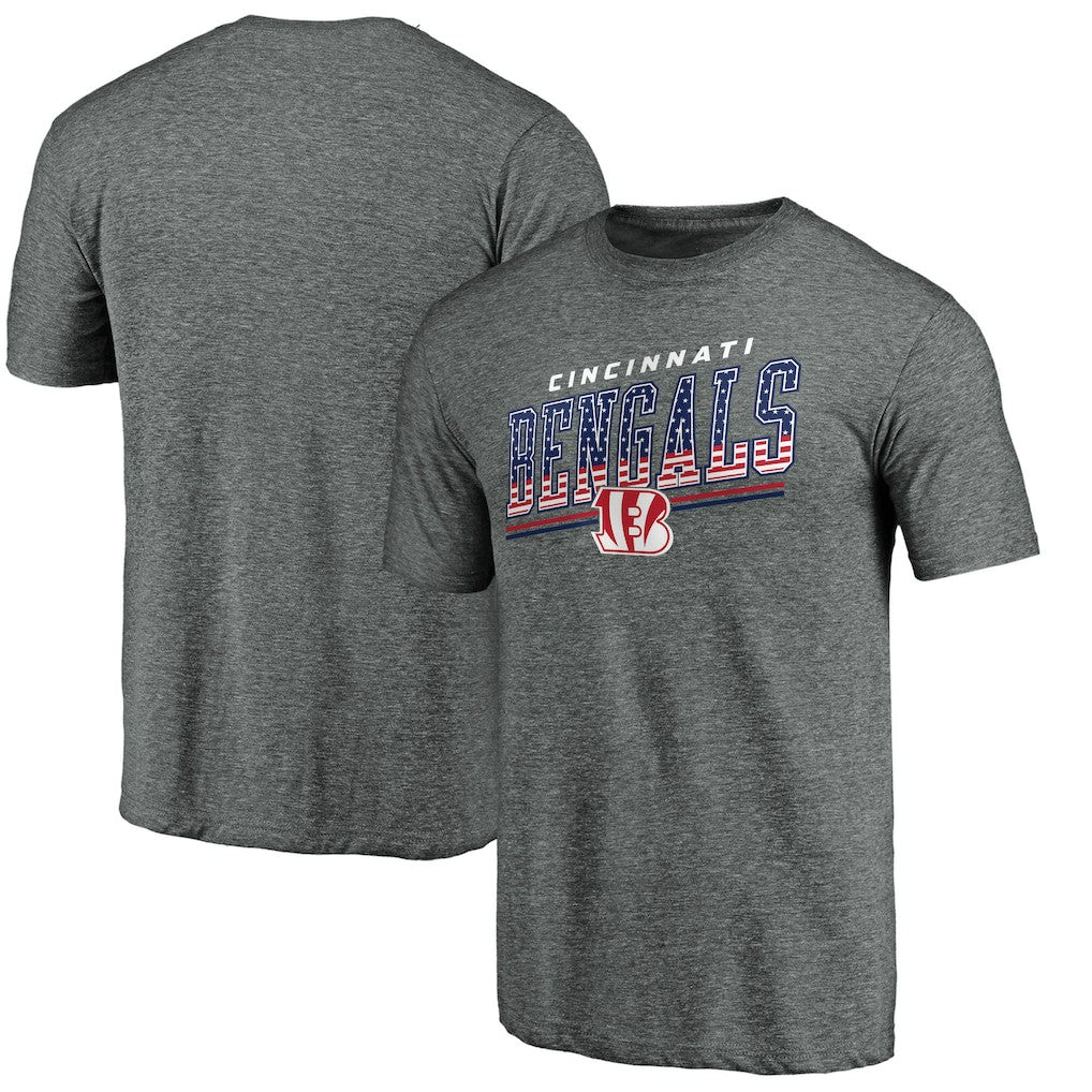 Cincinnati Bengals Team Freedom Tri-Blend T-Shirt - Gray on sale