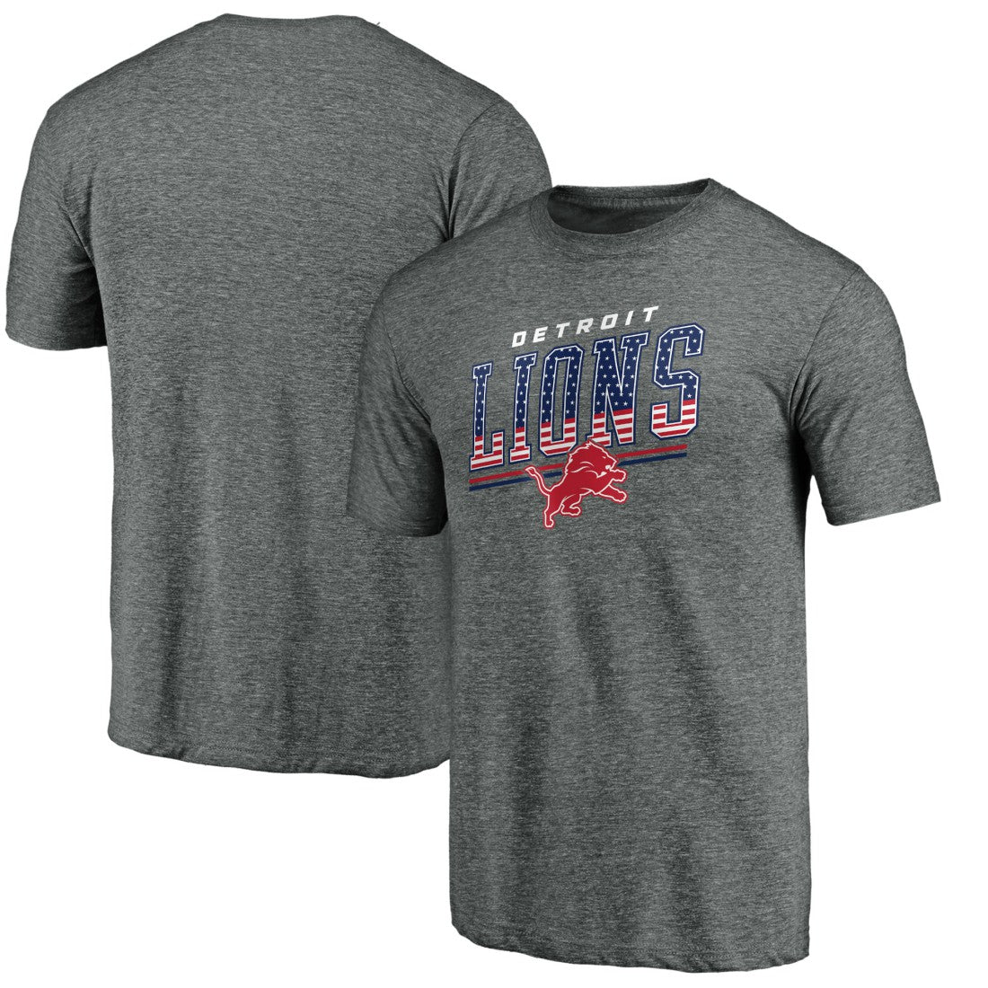 Detroit Lions Team Freedom Tri-Blend T-Shirt - Gray discount