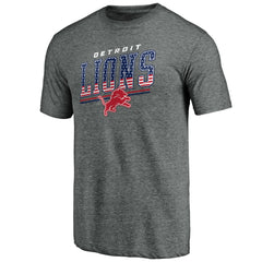 Detroit Lions Team Freedom Tri-Blend T-Shirt - Gray discount