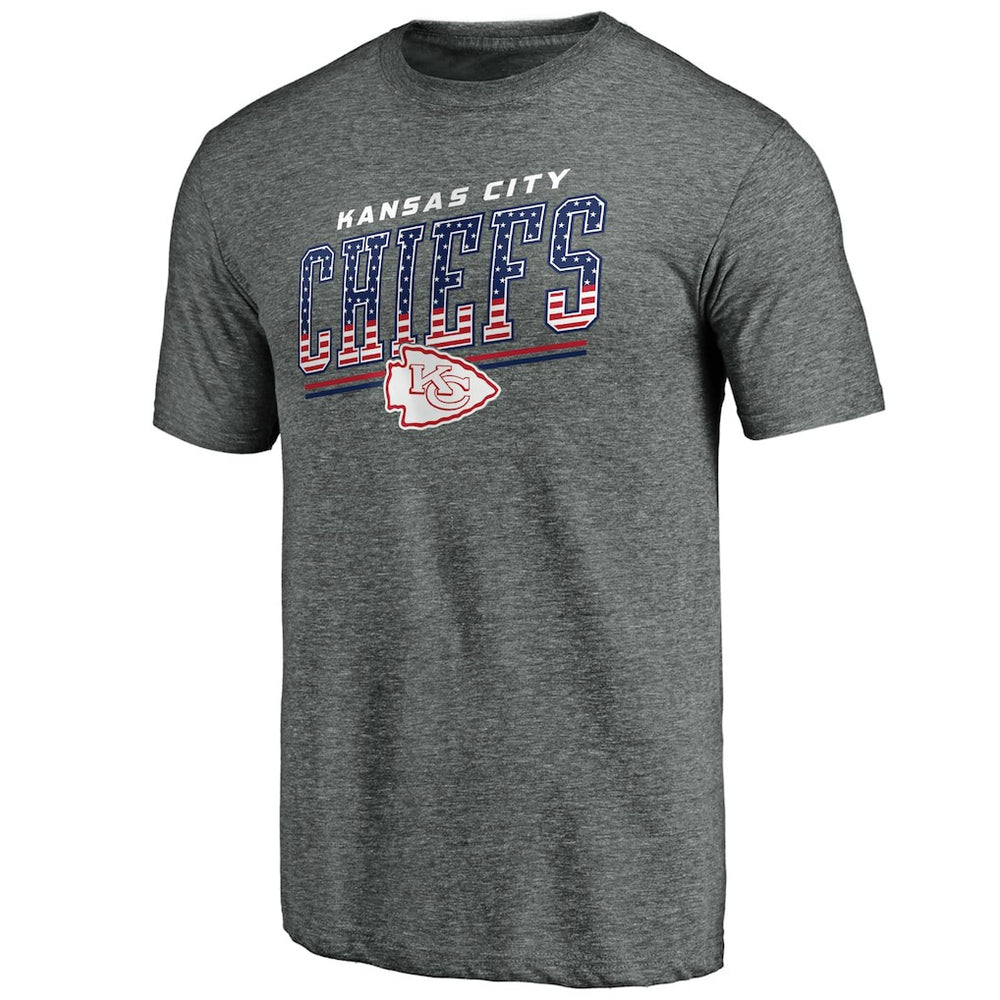 Kansas City Chiefs Team Freedom Tri-Blend T-Shirt - Gray online