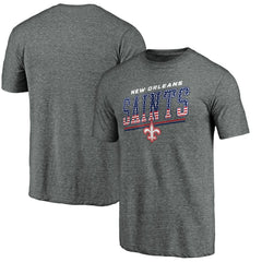 New Orleans Saints Team Freedom Tri-Blend T-Shirt - Gray discount