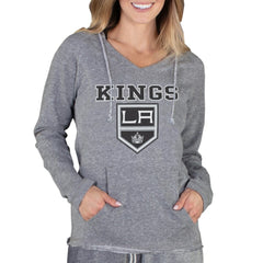 Los Angeles Kings Concepts Sport Women's Mainstream Terry Tri-Blend Long Sleeve Hooded Top - Gray Tops