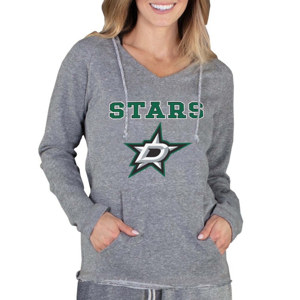 Dallas Stars Concepts Sport Women's Mainstream Terry Tri-Blend Long Sleeve Hooded Top - Gray Tops