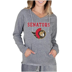 Ottawa Senators Concepts Sport Women's Mainstream Terry Long Sleeve Hooded Top - Gray Tops