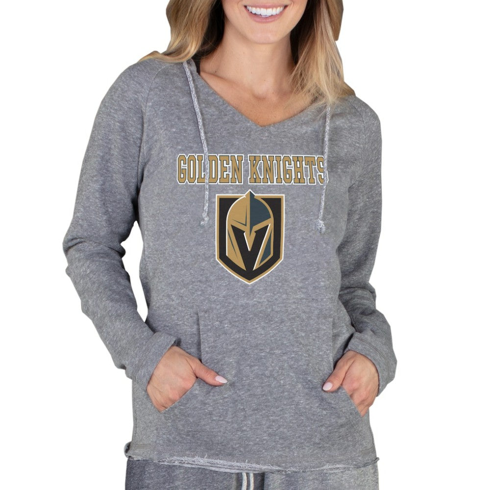 Vegas Golden Knights Concepts Sport Women's Mainstream Terry Tri-Blend Long Sleeve Hooded Top - Gray Tops