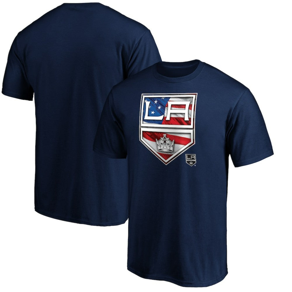 Los Angeles Kings Banner Wave Logo T-Shirt - Navy T-shirts