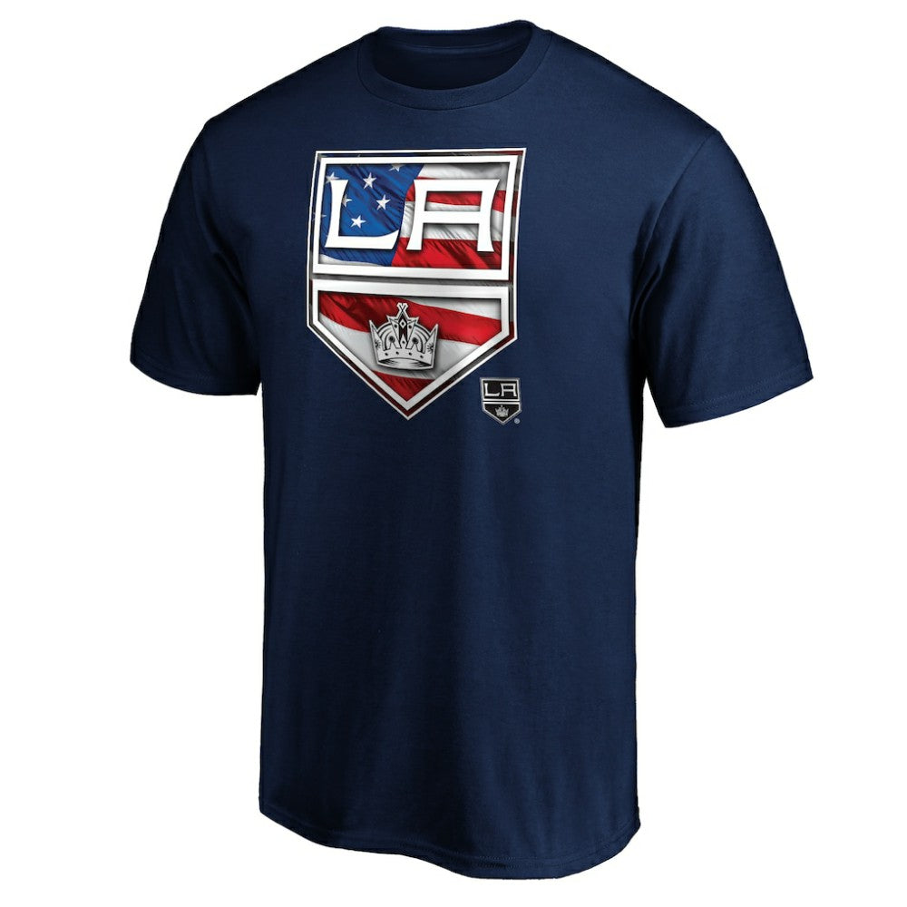 Los Angeles Kings Banner Wave Logo T-Shirt - Navy T-shirts