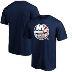New York Islanders Banner Wave Logo T-Shirt - Navy T-shirts