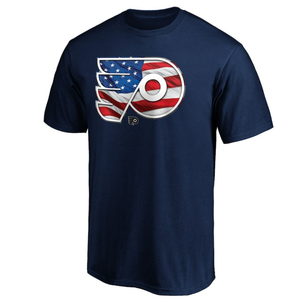 Philadelphia Flyers Banner Wave Logo T-Shirt - Navy T-shirts