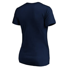 Chicago Blackhawks Women's Banner Wave Logo V-Neck T-Shirt T-Shirt - Navy T-shirts