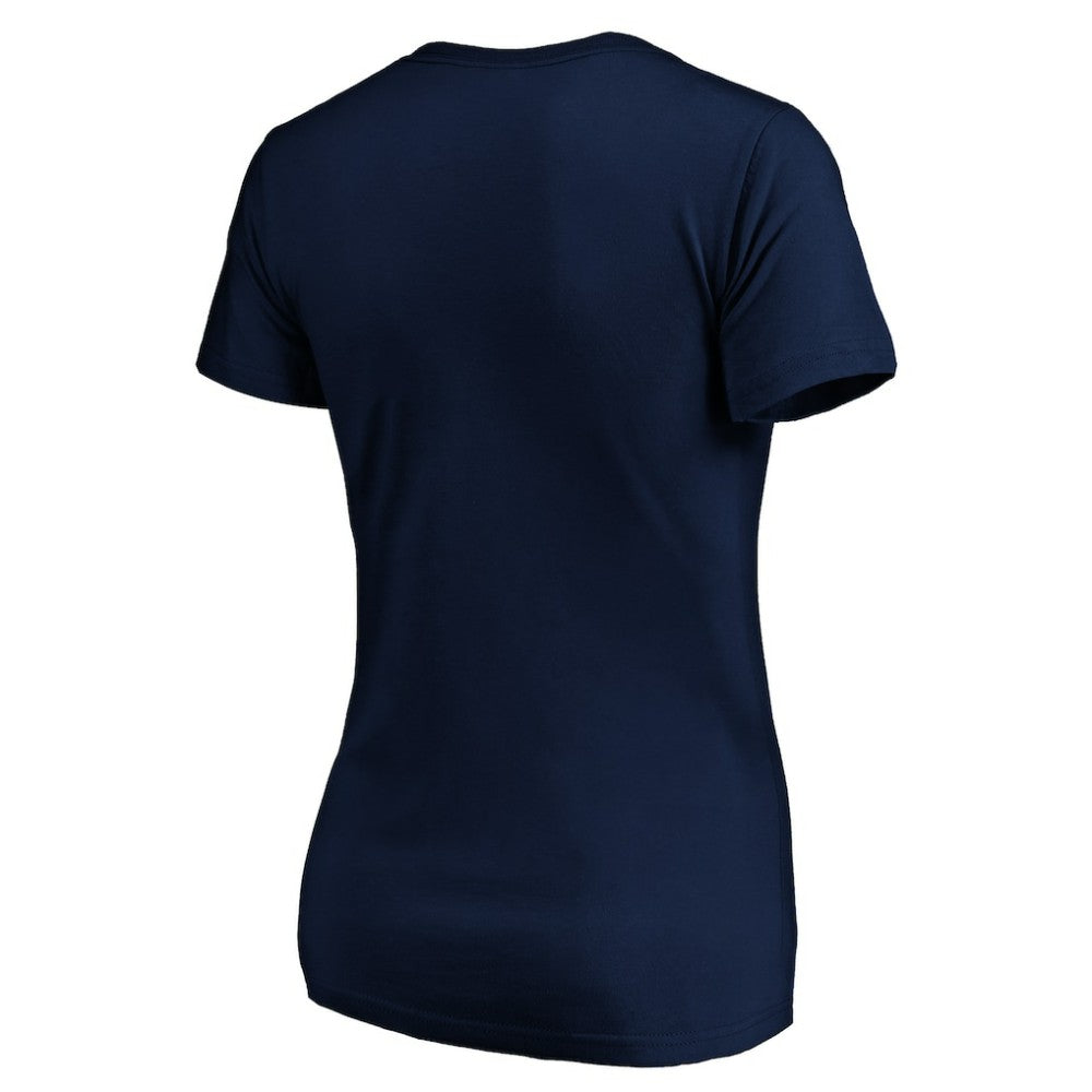 Dallas Stars Women's Banner Wave Logo V-Neck T-Shirt T-Shirt - Navy T-shirts