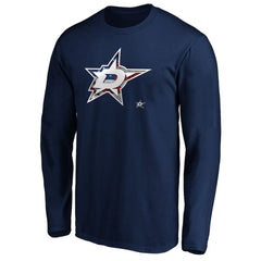 Dallas Stars Banner Wave Logo Long Sleeve T-Shirt - Navy T-shirts
