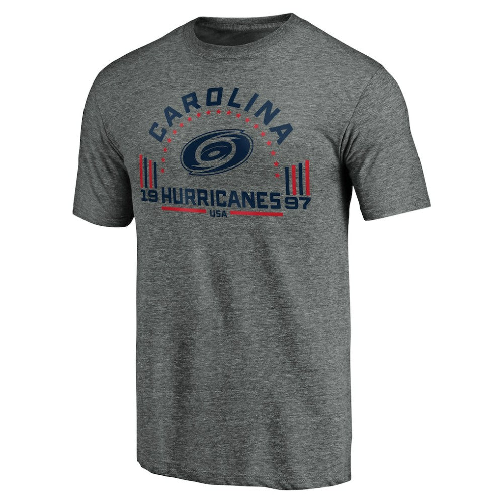 Carolina Hurricanes Team Freedom Tri-Blend T-Shirt - Heathered Gray T-shirts