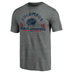 Columbus Blue Jackets Team Freedom Tri-Blend T-Shirt - Heathered Gray T-shirts