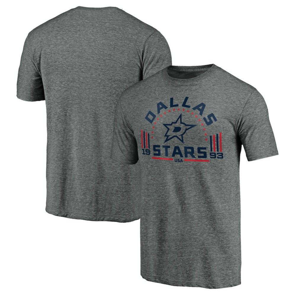 Dallas Stars Team Freedom Tri-Blend T-Shirt - Heathered Gray T-shirts