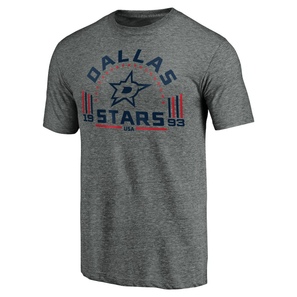 Dallas Stars Team Freedom Tri-Blend T-Shirt - Heathered Gray T-shirts