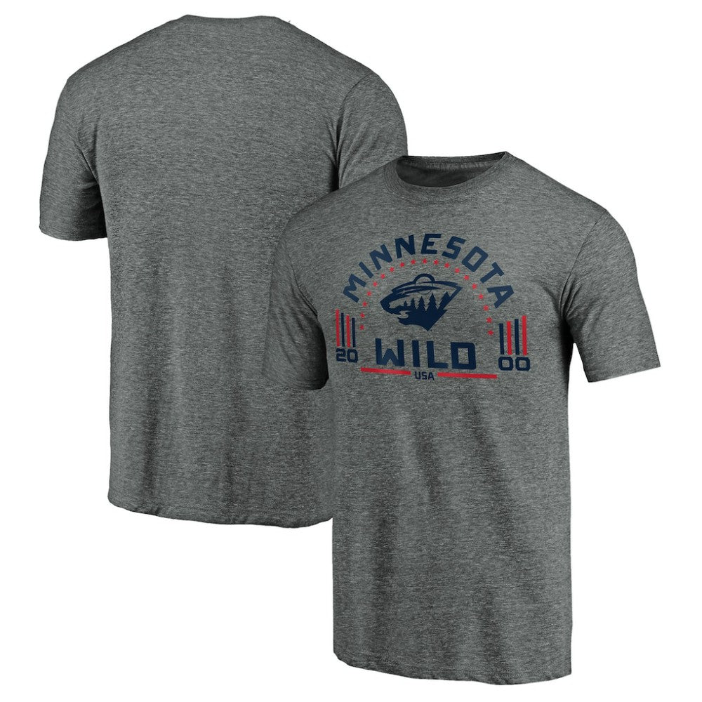 Minnesota Wild Team Freedom Tri-Blend T-Shirt - Heathered Gray T-shirts