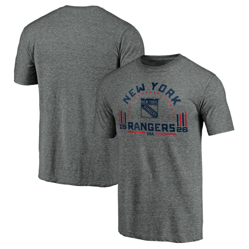 New York Rangers Team Freedom Tri-Blend T-Shirt - Heathered Gray T-shirts
