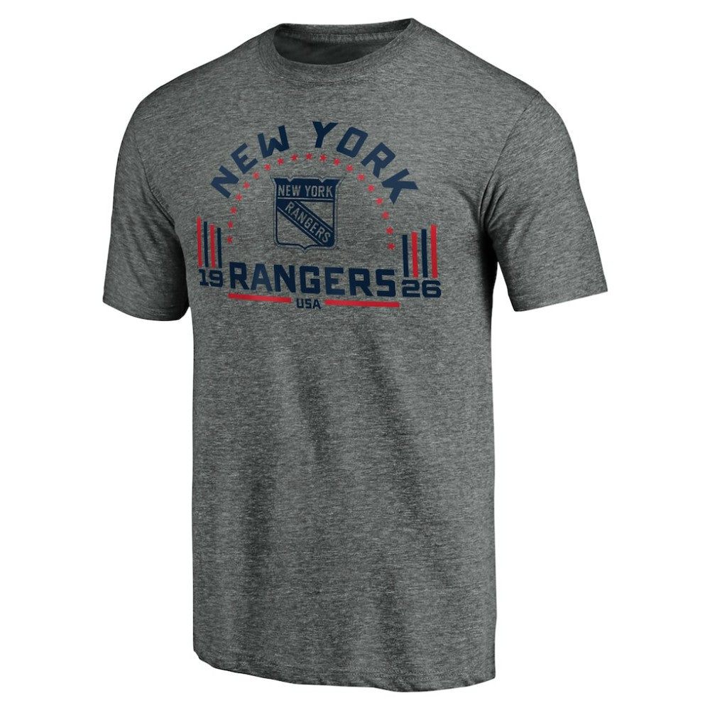 New York Rangers Team Freedom Tri-Blend T-Shirt - Heathered Gray T-shirts