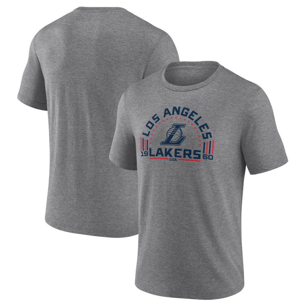 Los Angeles Lakers Team Freedom Tri-Blend T-Shirt - Gray outlet