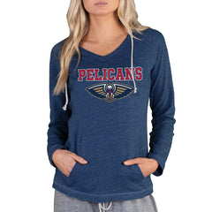 New Orleans Pelicans Concepts Sport Women's Mainstream Terry Hooded Top - Navy cheap