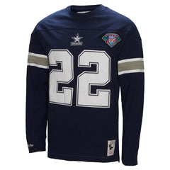 Emmitt Smith Dallas Cowboys Throwback Retired Player Name & Number Long Sleeve Top - Navy discount