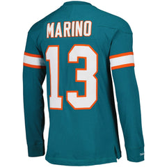 Dan Marino Miami Dolphins Throwback Retired Player Name & Number Long Sleeve Top - Aqua cheap