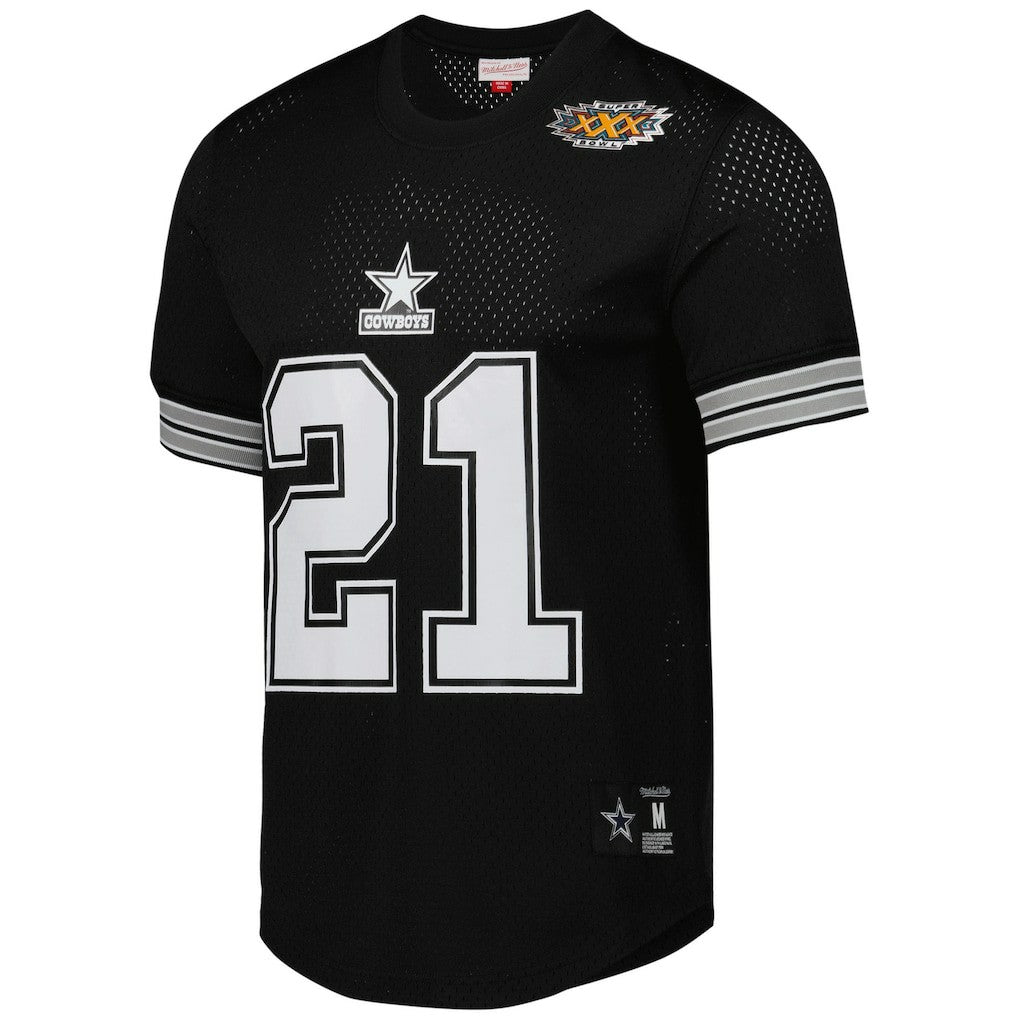 Deion Sanders Dallas Cowboys Retired Player Name & Number Mesh Top - Black sale