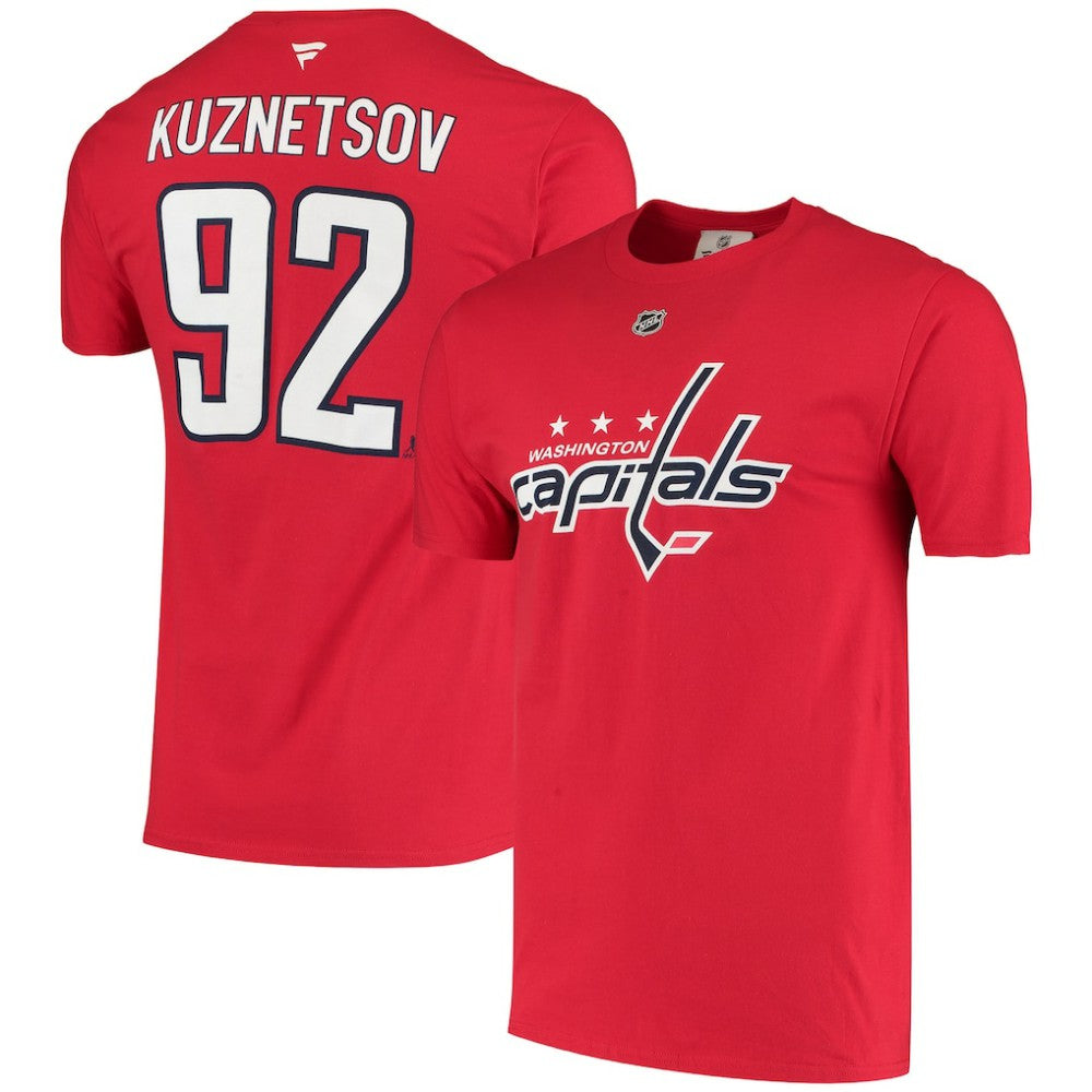 Evgeny Kuznetsov Washington Capitals Fanatics Name & Number T-Shirt - Red T-shirts