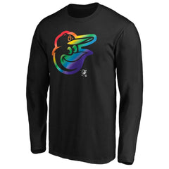 Baltimore Orioles Team Pride Logo Long Sleeve T-Shirt Black