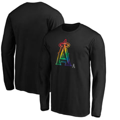 Los Angeles Angels Team Pride Logo Long Sleeve T-Shirt Black