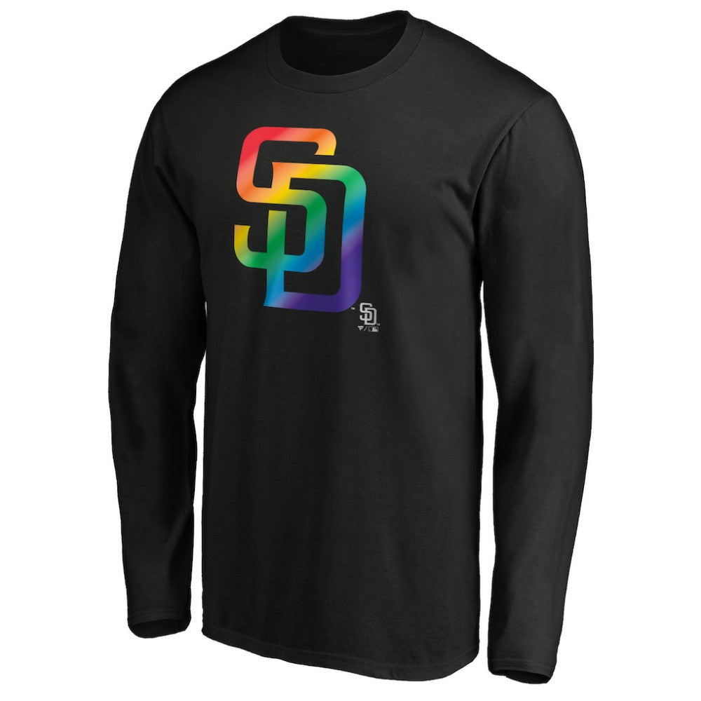 San Diego Padres Team Pride Logo Long Sleeve T-Shirt Black