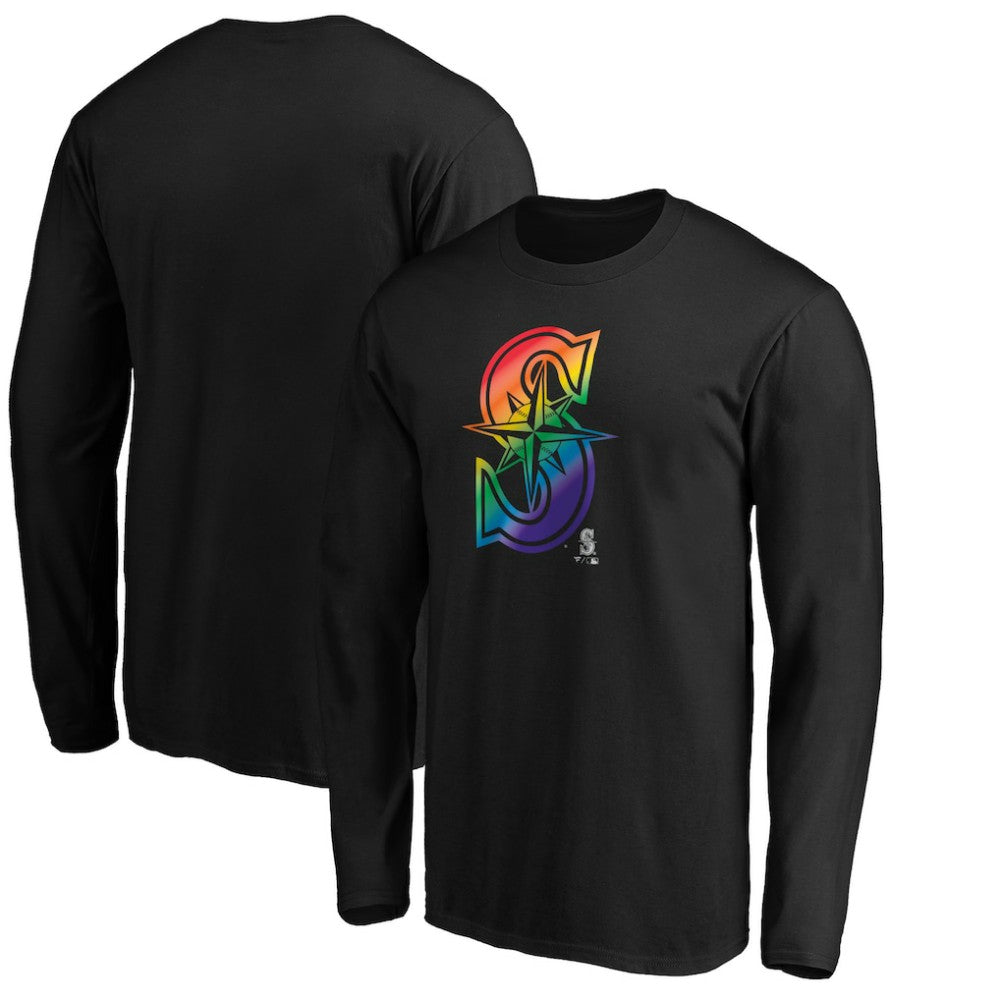 Seattle Mariners Team Pride Logo Long Sleeve T-Shirt Black