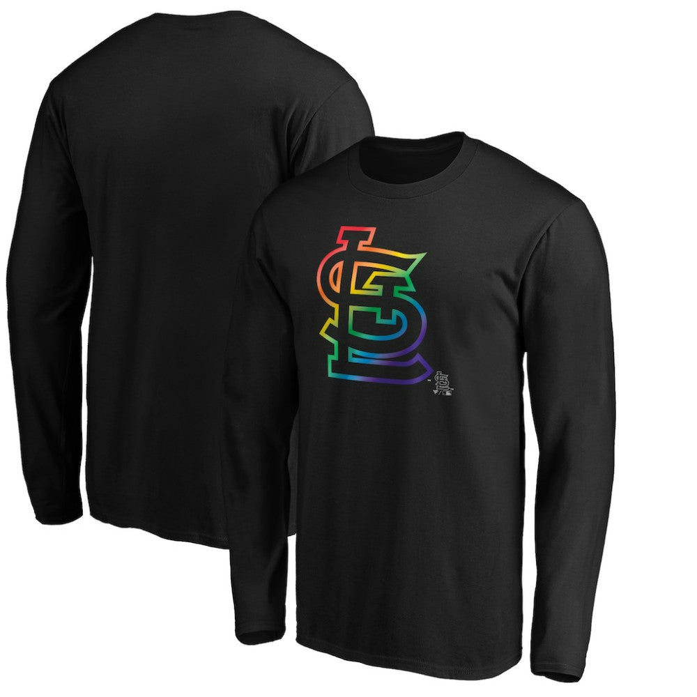St. Louis Cardinals Team Pride Logo Long Sleeve T-Shirt Black