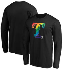 Texas Rangers Team Pride Logo Long Sleeve T-Shirt Black