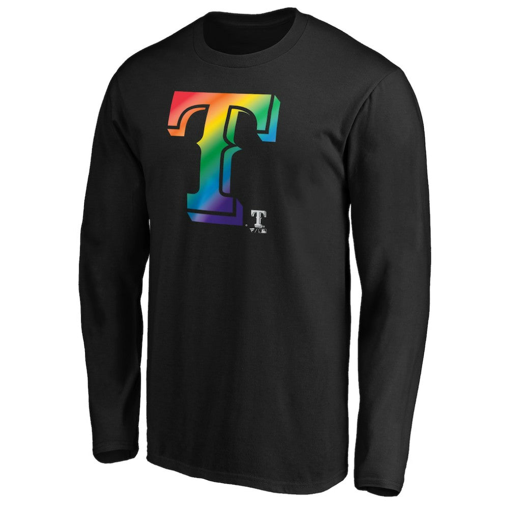 Texas Rangers Team Pride Logo Long Sleeve T-Shirt Black