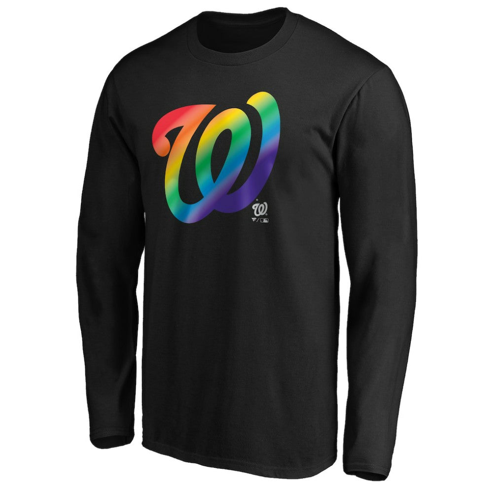Washington Nationals Team Pride Logo Long Sleeve T-Shirt Black