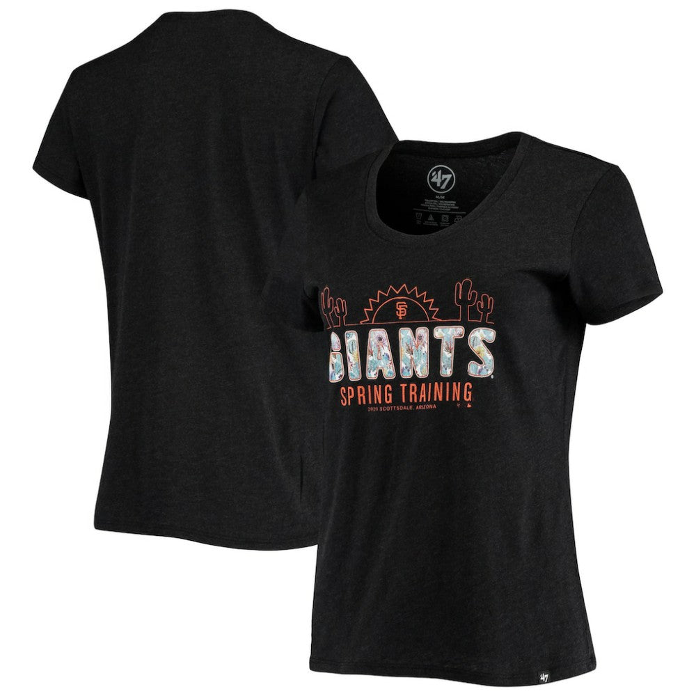 San Francisco Giants Women's Spring Training Floral Fill Club T-Shirt Black