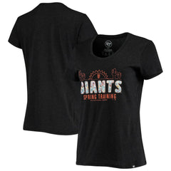 San Francisco Giants Women's Spring Training Floral Fill Club T-Shirt Black