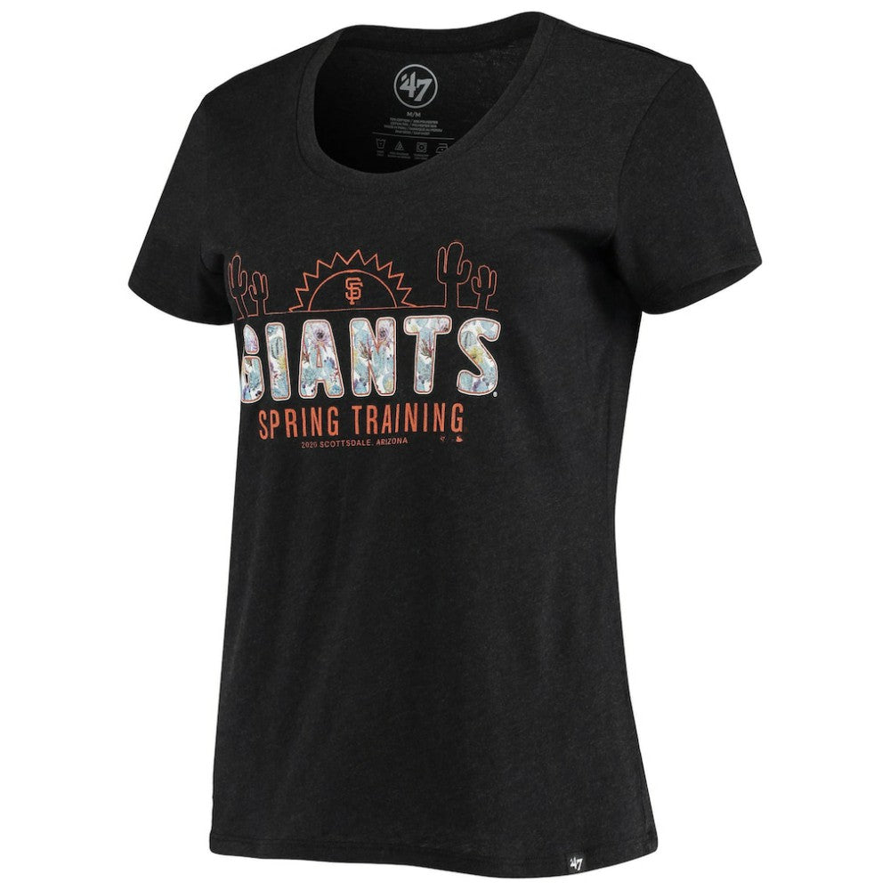 San Francisco Giants Women's Spring Training Floral Fill Club T-Shirt Black