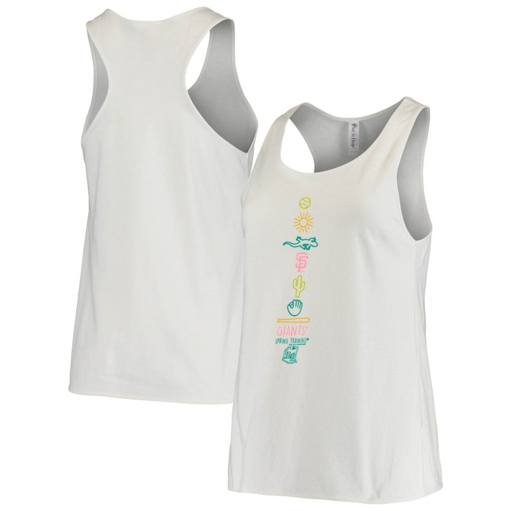 San Francisco Giants Soft as a Grape Women's Spring Training Local Lineup Tank Top White