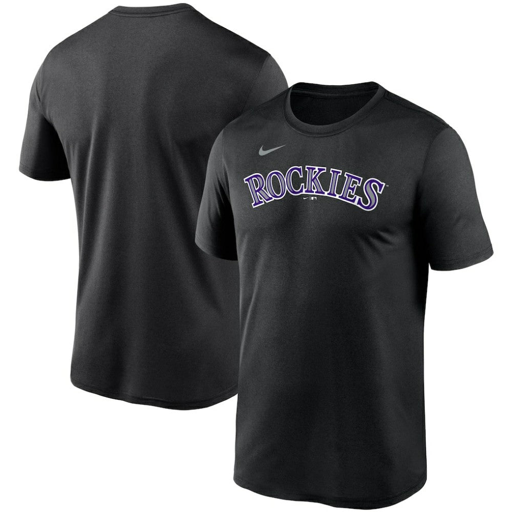 Colorado Rockies Wordmark Legend Performance T-Shirt Black