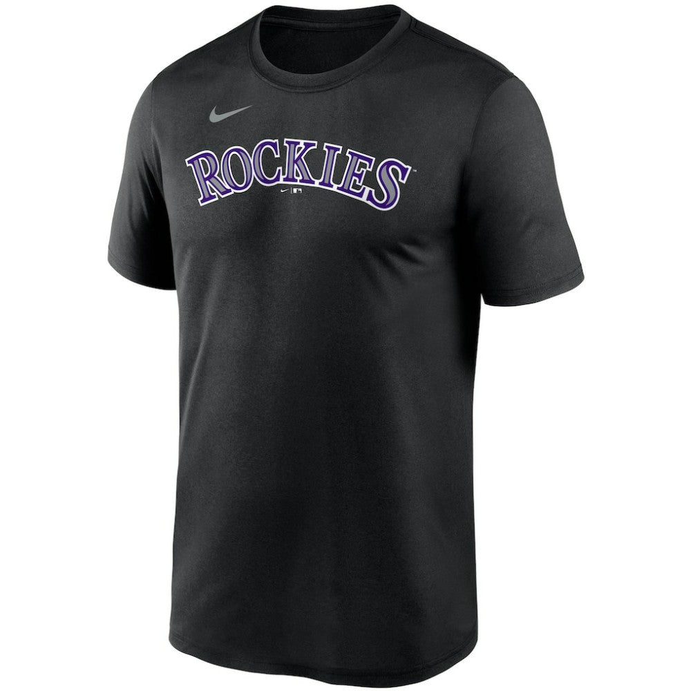 Colorado Rockies Wordmark Legend Performance T-Shirt Black