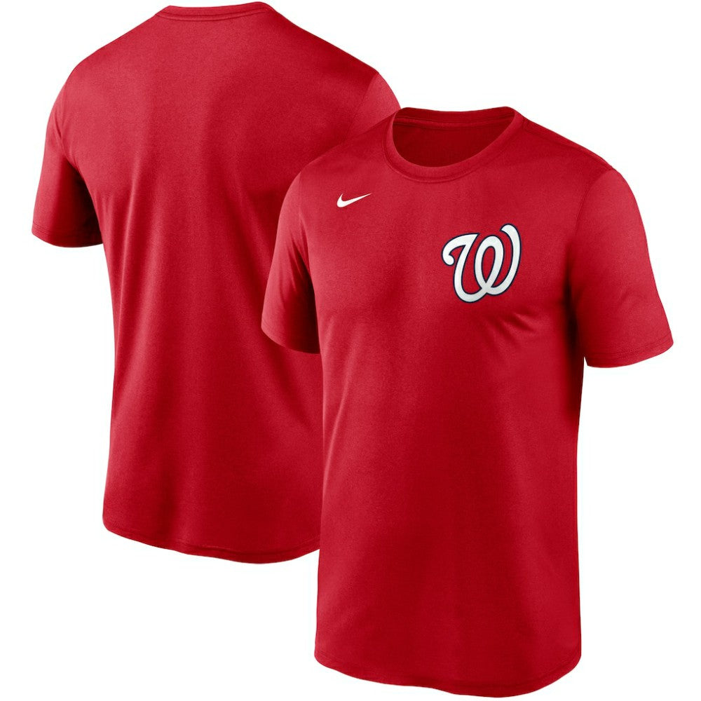 Washington Nationals Wordmark Legend Performance T-Shirt Red