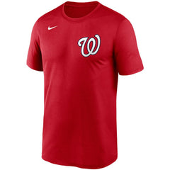 Washington Nationals Wordmark Legend Performance T-Shirt Red